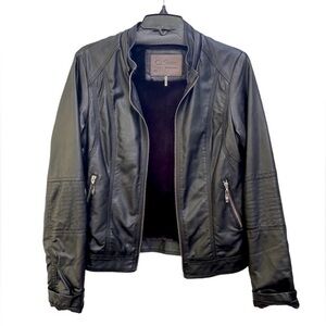 Ci Sono Faux Leather Coat